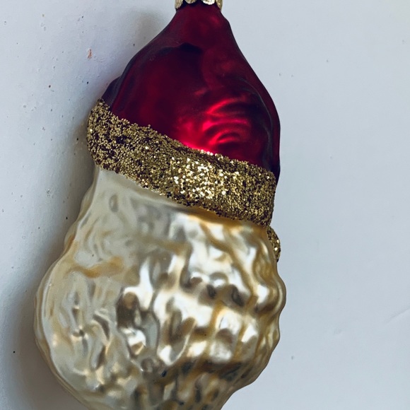 Santa Face Czech Republic Glass Vintage Ornament - Picture 5 of 7